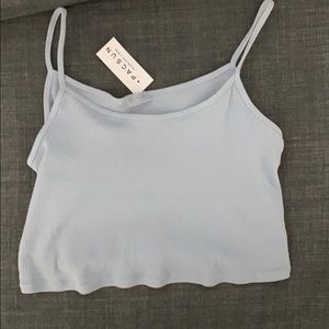 Baby blue crop top